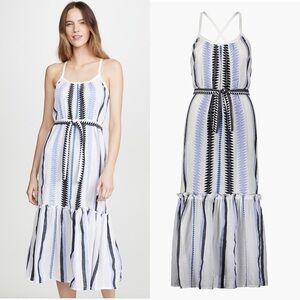 lemlem Aster Maxi Dress Steel Blue Size XS